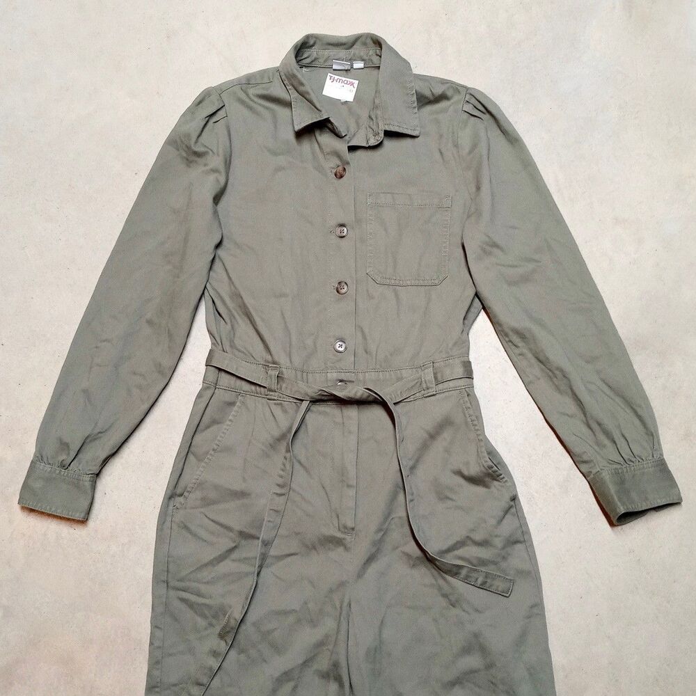 *READ* NWT GAP Jumpsuit Womens Size 4 Long Sleeve Utility Olive Coveralls - Picture 2 of 10